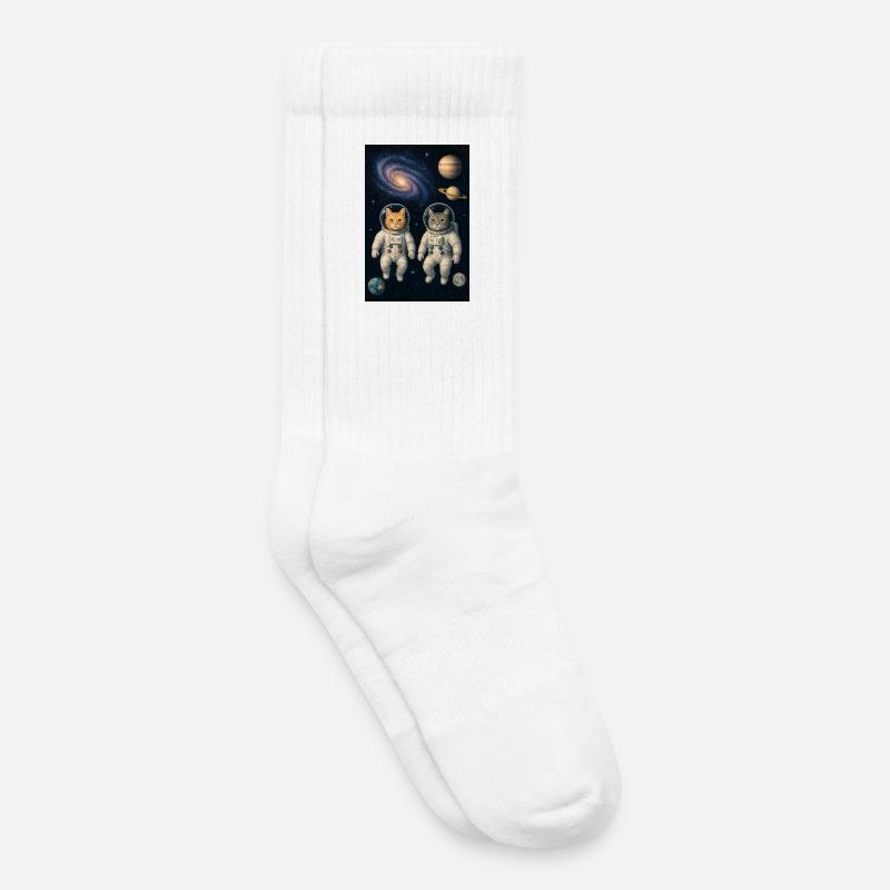 Katzen - Kinder Tennissocken - Weiß
