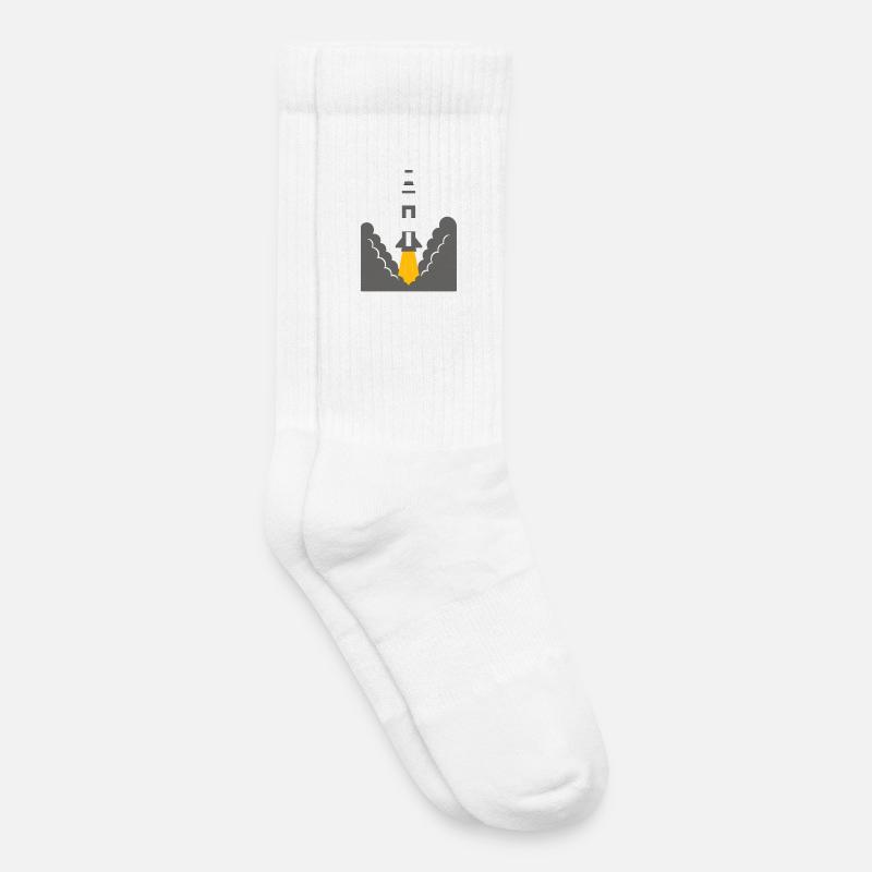 Rocket launch - Kids Tennis Socks - white