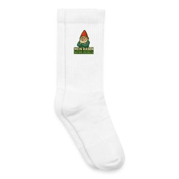 GartenGnome Dicton : Ma pelouse mes règles - Chaussettes de tennis bio enfant - blanc - Droite