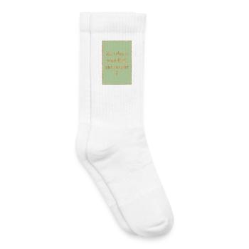 Ko i des a du lit macha ? Dicton bavarois - Chaussettes de tennis bio enfant - blanc - Droite