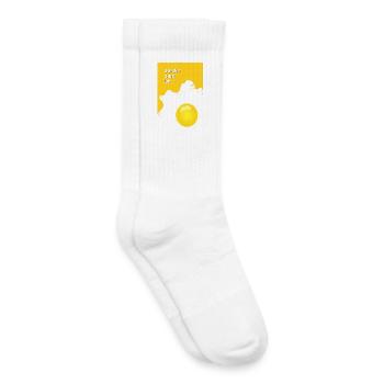 Sunny Side Up – Bonne humeur pour le petit-déjeuner - Chaussettes de tennis bio enfant - blanc - Droite