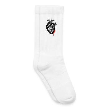 Le cœur d’un bûcheron en étain - Chaussettes de tennis bio enfant - blanc - Droite