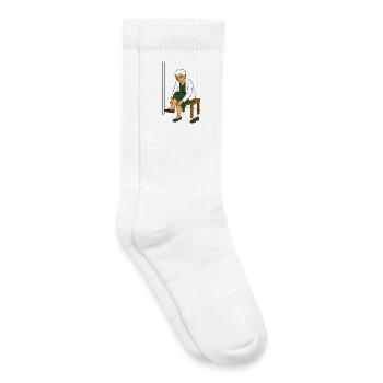 Grandma changing shoes - Kids Tennis Socks - white - Right
