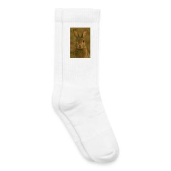 Animal, lapin/lièvre - Chaussettes de tennis bio enfant - blanc - Droite