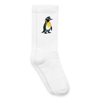 lustiger Pinguin mit Sonnenbrille :) - Kinder Tennissocken - Weiß - Rechts