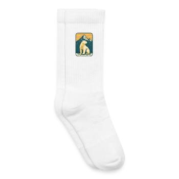 Polar Bär vor Berglandschaft - Kinder Tennissocken - Weiß - Rechts