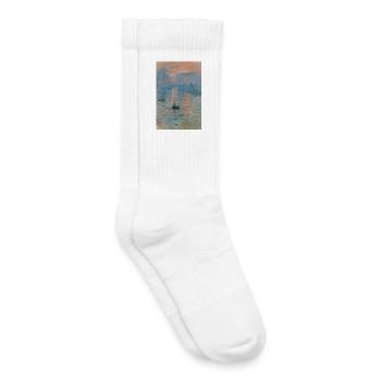 Impressionistisches Seestück Sonnenuntergang - Kinder Tennissocken - Weiß - Rechts