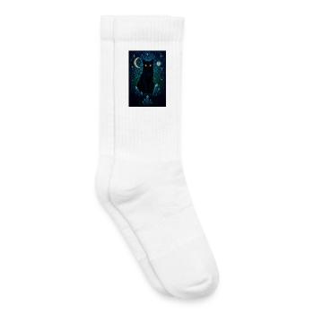 Mitternachtskatze Kristallprisma - Kinder Tennissocken - Weiß - Rechts