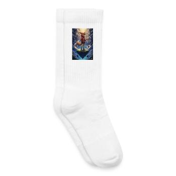 Fox in floating island crystal - Kids Tennis Socks - white - Right
