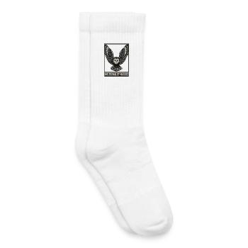 Nocturne par nature Hibou - Chaussettes de tennis bio enfant - blanc - Droite