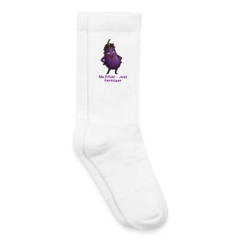 Aubergine Diva Sonnenbrille Karikatur Motiv  - Kinder Tennissocken - Weiß - Rechts