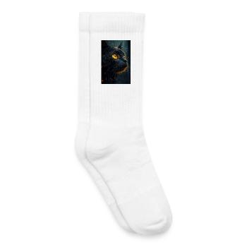 Illustration of a cat - Kids Tennis Socks - white - Right