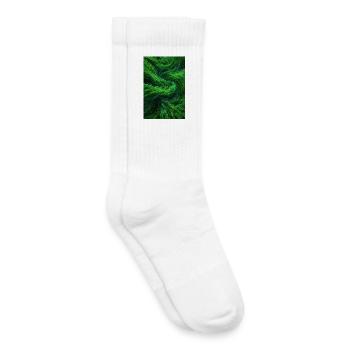 Emerald Fur Swirls - Kids Tennis Socks - white - Right
