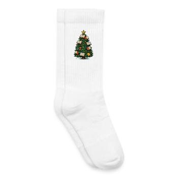 Livre Arbre de Noël Décoration Arbre de Noël - Chaussettes de tennis bio enfant - blanc - Droite