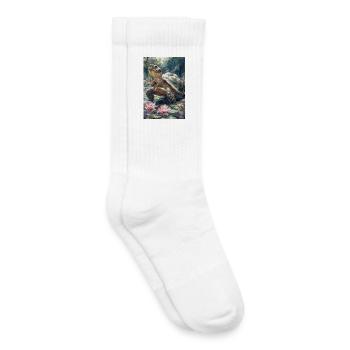 Illustration of a turtle - Kids Tennis Socks - white - Right