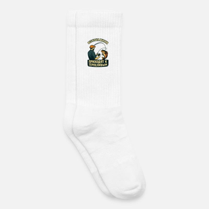 Held am Wasser, Сила рыбака - Kinder Tennissocken - Weiß