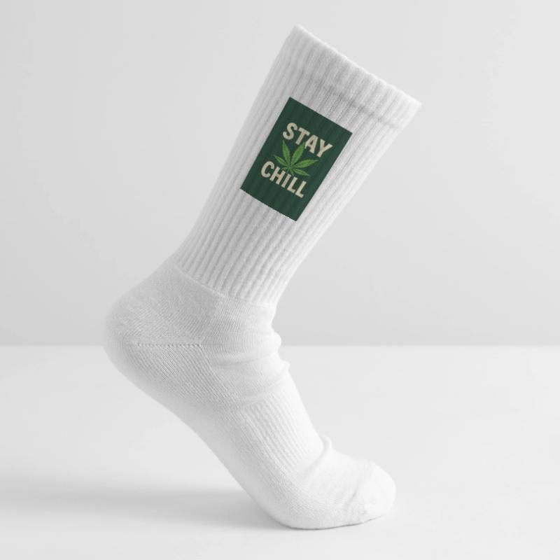 Stay Chill Cannabis Leaf Kinder Tennissocken