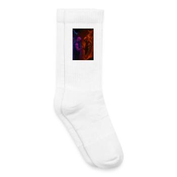 Duel des éléments entre le feu et la glace - Chaussettes de tennis bio enfant - blanc - Droite