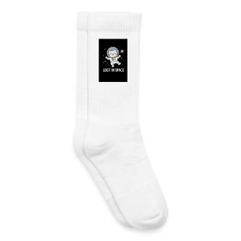 Katzenastronaut Lost in Space - Kinder Tennissocken - Weiß - Rechts