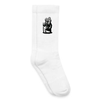 Saint Joseph avec l’Enfant Jésus | Christophorus - Chaussettes de tennis bio enfant - blanc - Droite