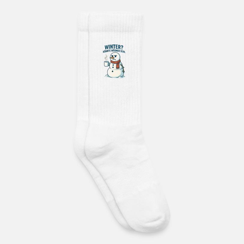 Winter? Wärm dich mit Kaffee - Kinder Tennissocken - Weiß