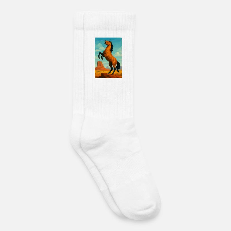 Polynature Wildpferd - Kinder Tennissocken - Weiß
