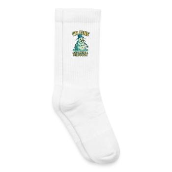 I'm fine snowman - Kids Tennis Socks - white - Right