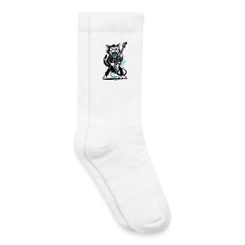 Jupe de chat avec guitare électrique - Chaussettes de tennis bio enfant - blanc - Droite