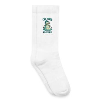 Snowman Meltdown Irony Sarcasm - Kids Tennis Socks - white - Right