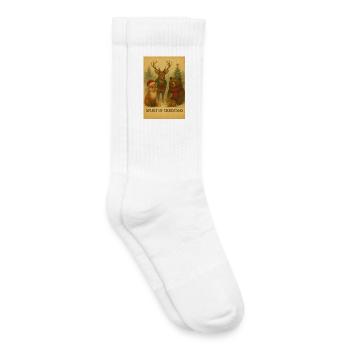 Amis de Noël : Cerf, Renard et Ours - Chaussettes de tennis bio enfant - blanc - Droite