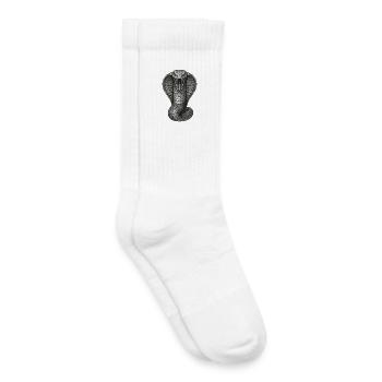 Illustration de lignes de graphite Cobra - Chaussettes de tennis bio enfant - blanc - Droite