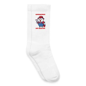 Home Improvement with Quality - Funny Chicken - Kids Tennis Socks - white - Right