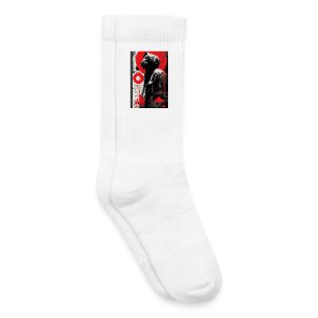 Rote Graffiti-Gasmaske - Kinder Tennissocken - Weiß - Rechts