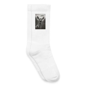 Wenn ein Reh ein Ufo sieht - Kinder Tennissocken - Weiß - Rechts