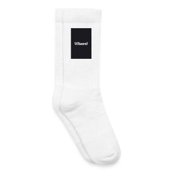 Where? – Timeless Design Poster - Kids Tennis Socks - white - Right