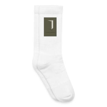 Un livre est une porte que tu peux porter - Chaussettes de tennis bio enfant - blanc - Droite