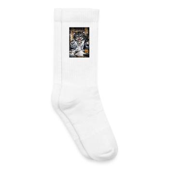 DonnyMontana - Chaussettes de tennis bio enfant - blanc - Droite