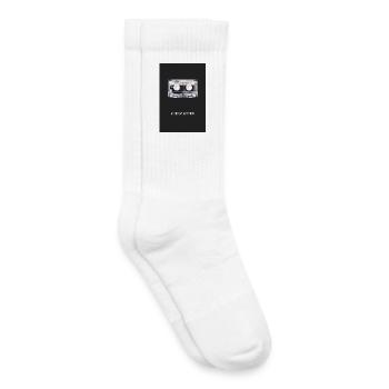 Pas de rediffusion pour l’instant – Affiche vintage sur cassette - Chaussettes de tennis bio enfant - blanc - Droite