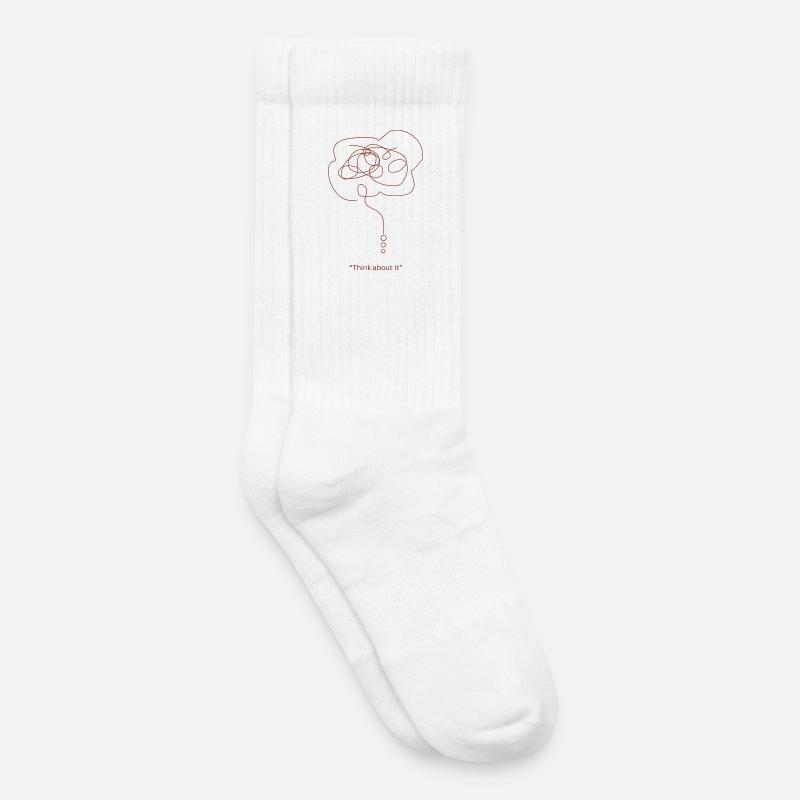 Dash Brain Doodle - Kids Tennis Socks - white