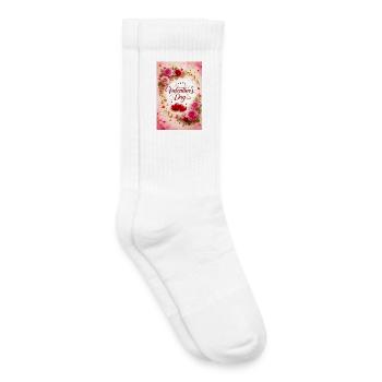 Valentinstags-Liebesrosen mit Herzen - Kinder Tennissocken - Weiß - Rechts