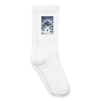 Mais pourquoi Penguin - Chaussettes de tennis bio enfant - blanc - Droite