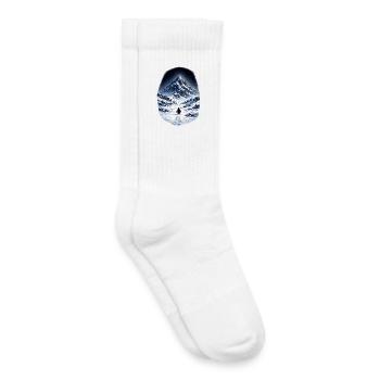 Mais pourquoi Penguin - Chaussettes de tennis bio enfant - blanc - Droite