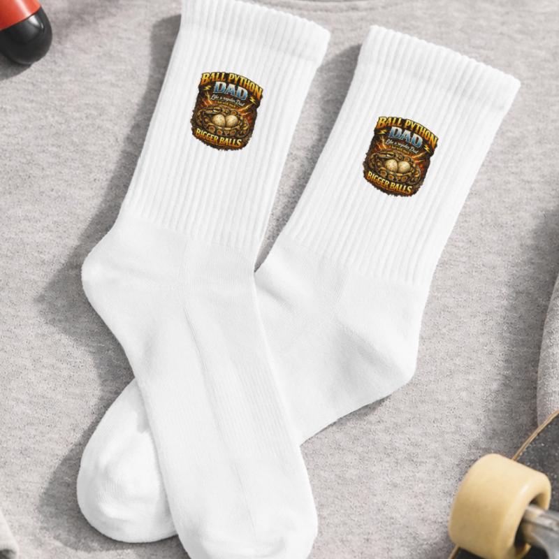 Ball Python Dad Bigger Eggs King Python Owner Kids Tennis Socks