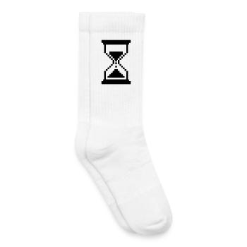 Icône de chargement du sablier pixel - Chaussettes de tennis bio enfant - blanc - Droite