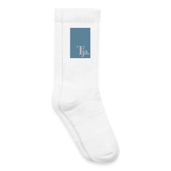Tja - Deutscher Humor in drei Buchstaben. - Kinder Tennissocken - Weiß - Rechts