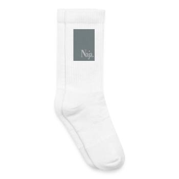 Typography Poster Well. - Kids Tennis Socks - white - Right