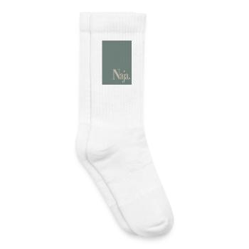 Minimal Art Poster "Well." - Kids Tennis Socks - white - Right