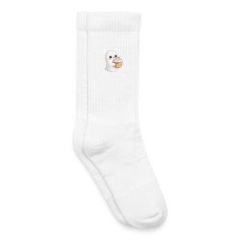 Gâteau confettis Sweet Ghost Cupcake - Chaussettes de tennis bio enfant - blanc - Droite