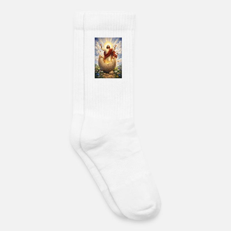 Resurrection from broken eggs - Kids Tennis Socks - white