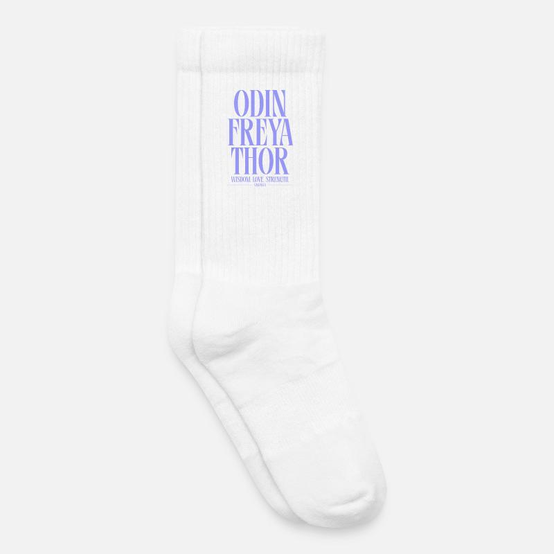 Odin Freya Thor: Wisdom & Strength - Kids Tennis Socks - white